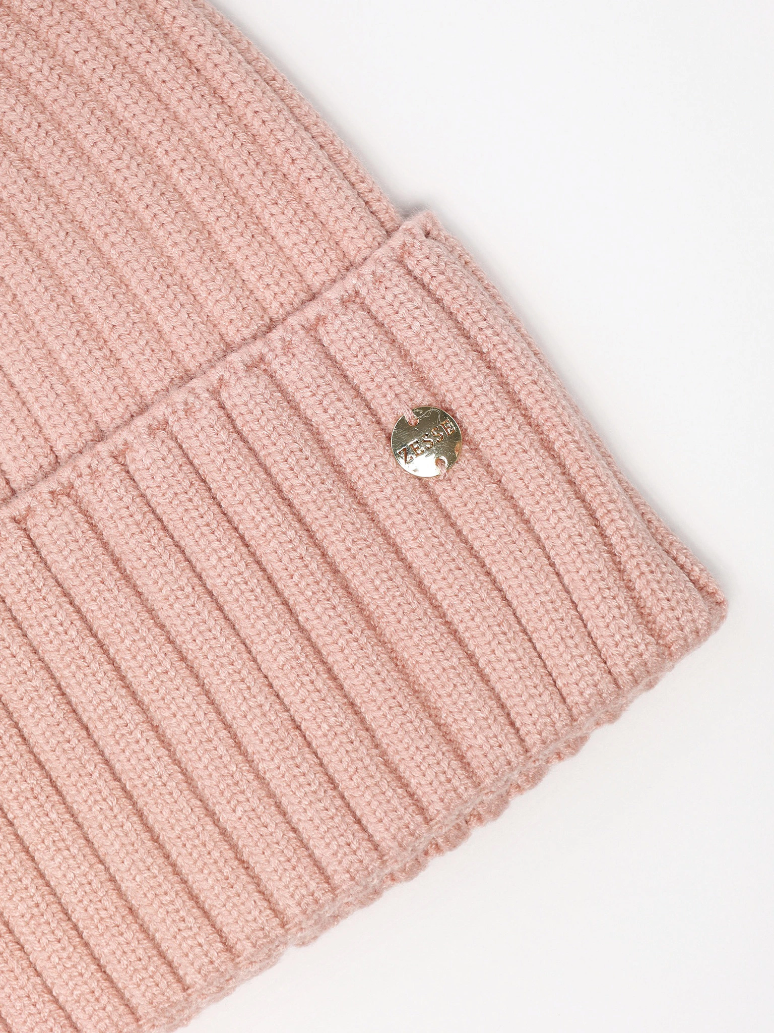 Шапка-бини из смесовой вискозы с отворотом в ассортименте